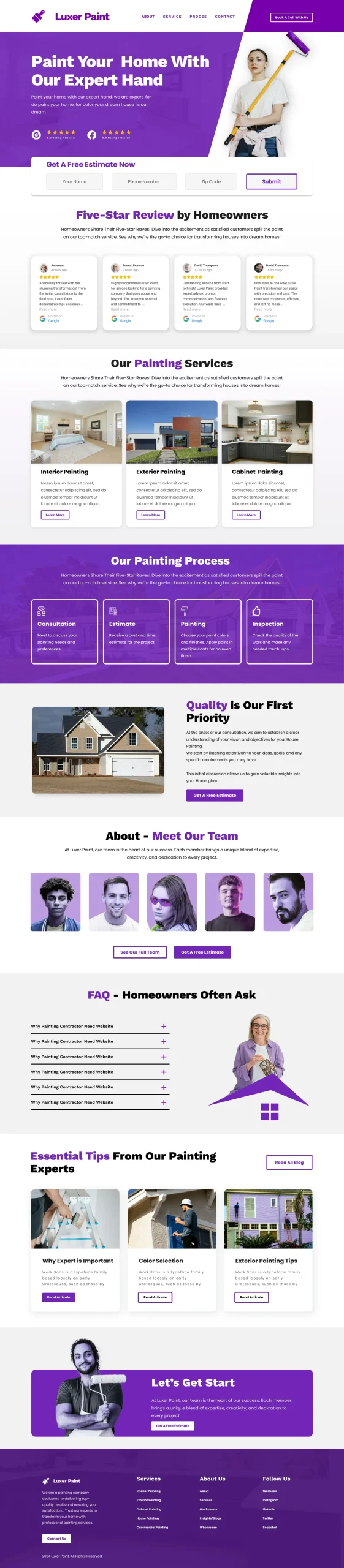 Full Website Design Desktop Version