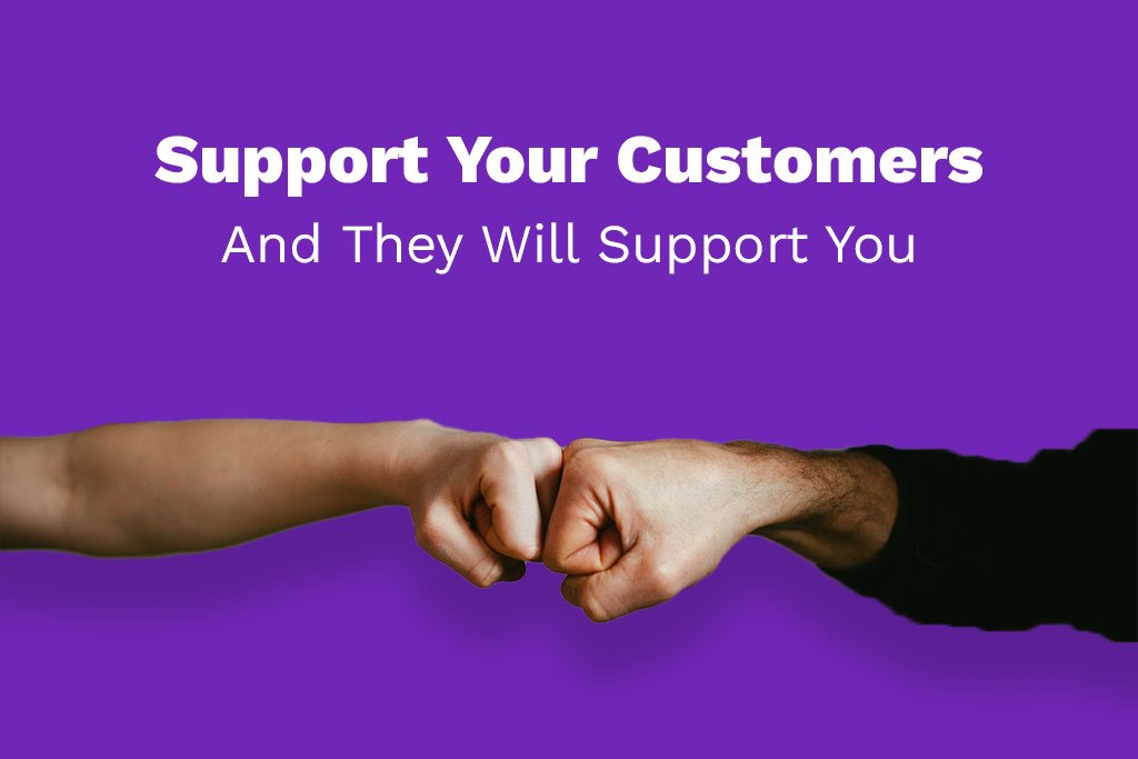 Two Hands Representing Customer Support from a Painting Company
