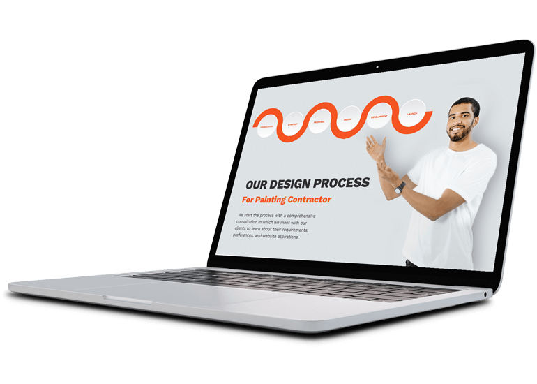 Effective Process for Web Design Displayed on a Laptop by Painters Web Maker